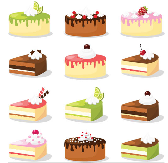 Colorful Cakes vector