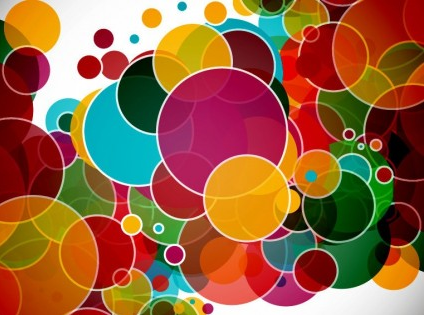 Colorful Circles Abstract Background vectors
