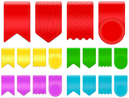 Colorful Cloth Stickers art vector