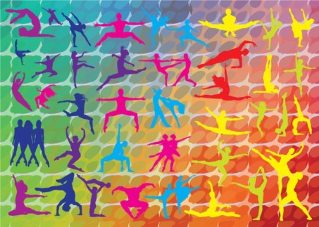 Colorful Dance Graphics vector