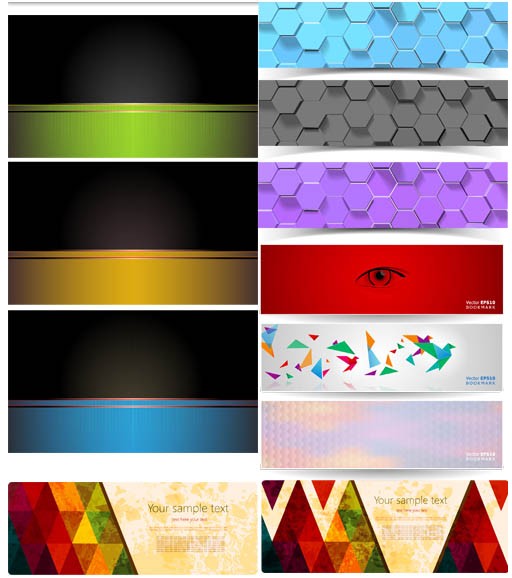 Colorful Different Banners vector set