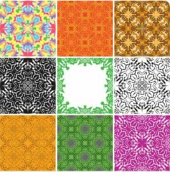 Colorful Different Patterns Vector