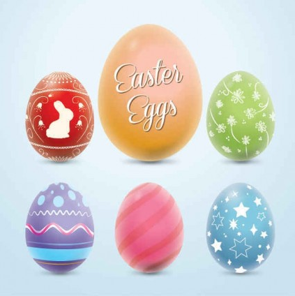 Colorful Easter Eggs Graphic Illustration vector