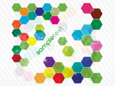 Colorful Hexagon Background vector