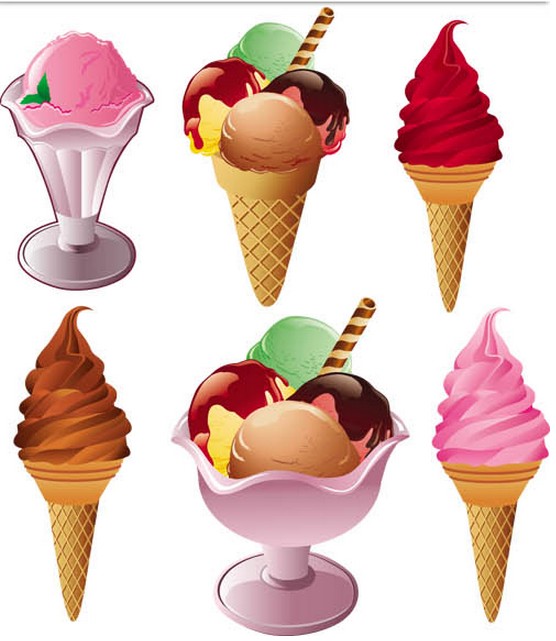 Colorful Ice Cream art vector graphics
