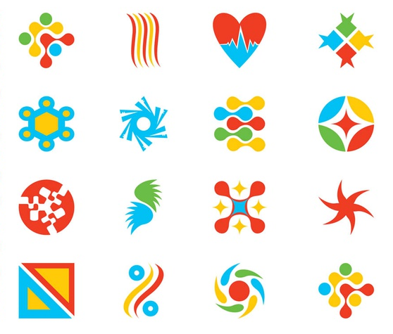 Colorful Logo Templates set vector