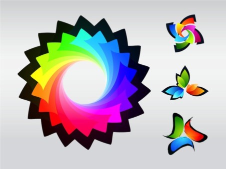 Colorful Logos vector graphic