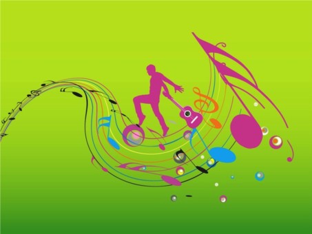 Colorful Music Design set vector