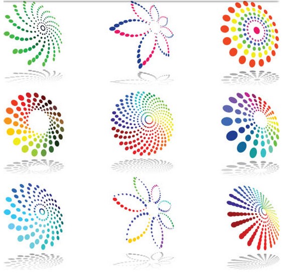 Colorful Round Logotypes creative vector