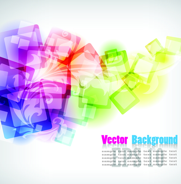Colorful Squares concept background 1 set vector
