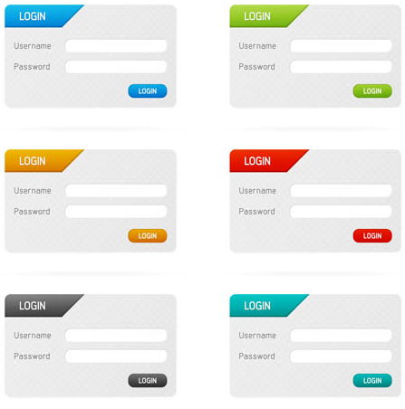 Colorful Web Forms vector