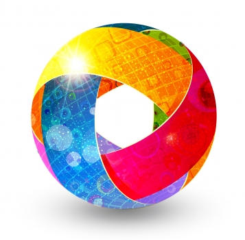 Colorful abstract globe Free vector graphics