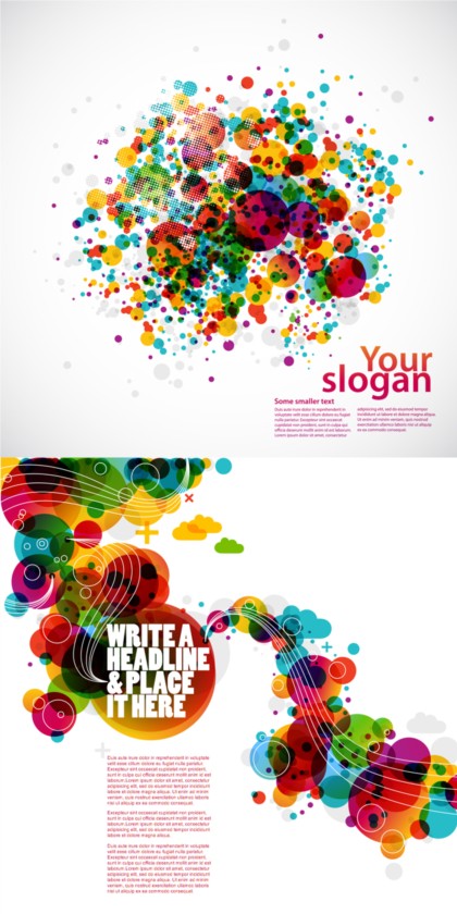 Colorful bubble background vector