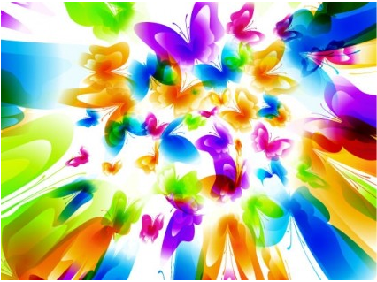 Colorful butterfly pattern 04 vector design