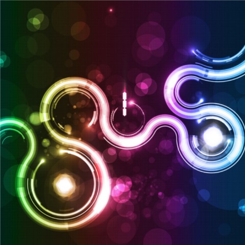 Colorful curve backgrounds vector