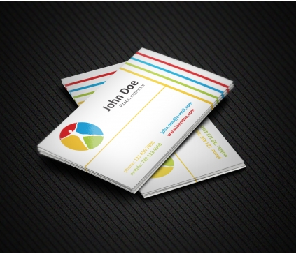 Colorful fitness business cards Free vector