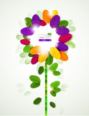 Colorful flowers background 01 creative vector