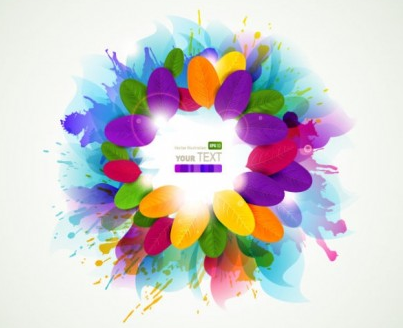 Colorful flowers background 02 vector graphics