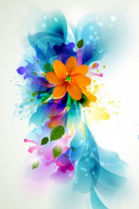 Colorful flowers background 03 vector material