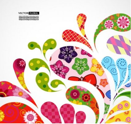 Colorful pattern background 01 vector