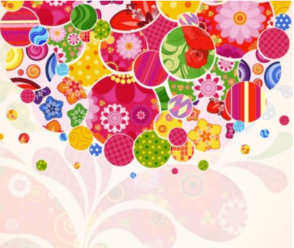 Colorful pattern background 05 vector