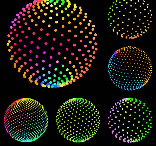 Colorful space ball background vector