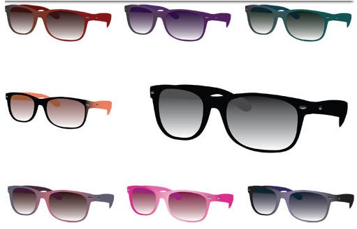 Colorul Stylish Sunglasses creative vector