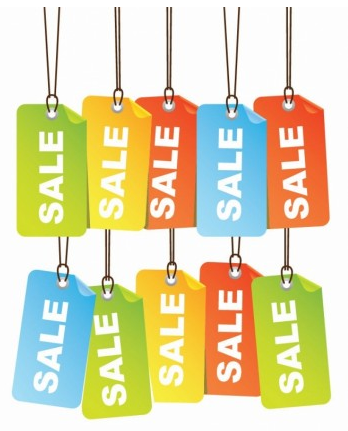 Colourful Sale Tags Illustration vector