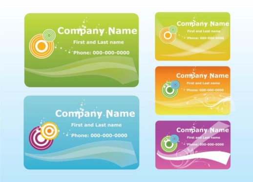 Company Cards set vector
