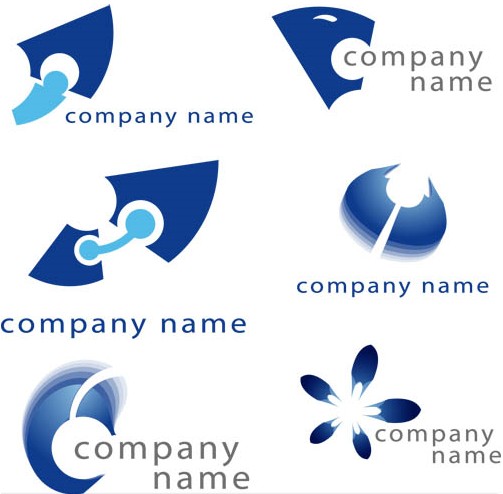 Company Color Logotypes art vector set