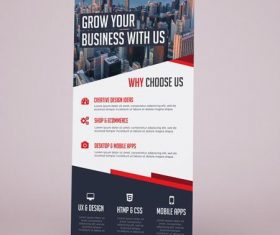 Company Exhibition Roll-Up Banner PSD Template