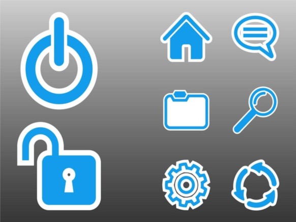 Computer Interface Icons vector