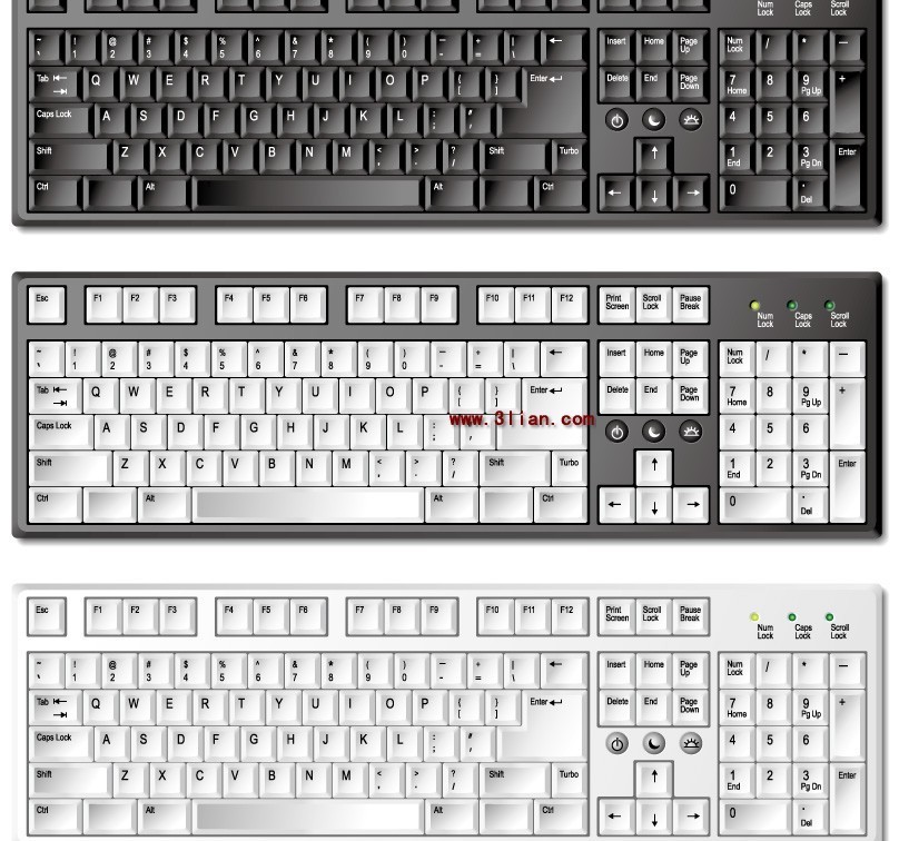 Computer keyboard vector