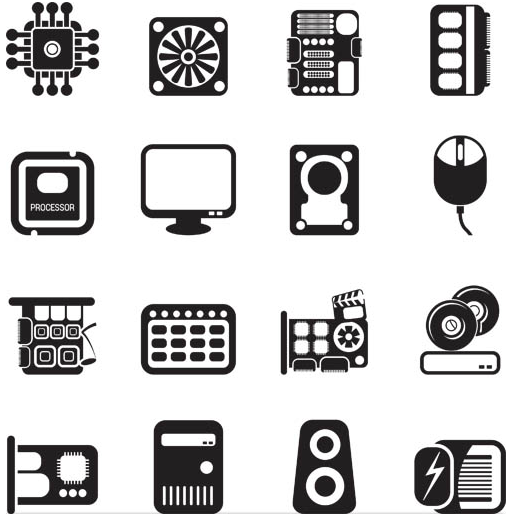 Computers Icons Mix vector