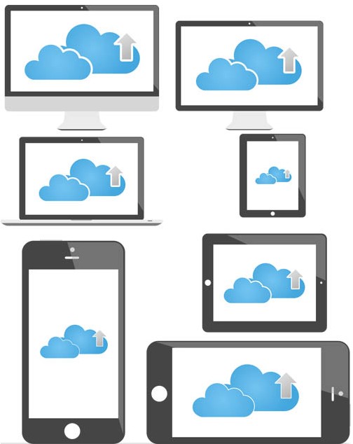 Computing Cloud Icons art design vectors