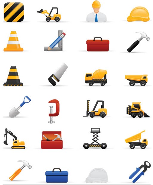 Construction Icons vector material free download