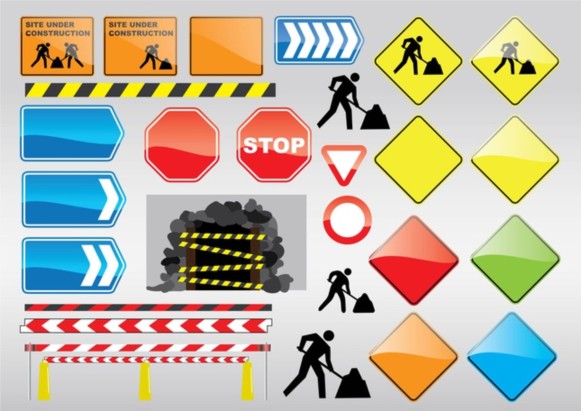 Construction Signs vector