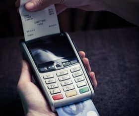 Consumption using POS card Stock Photo 03