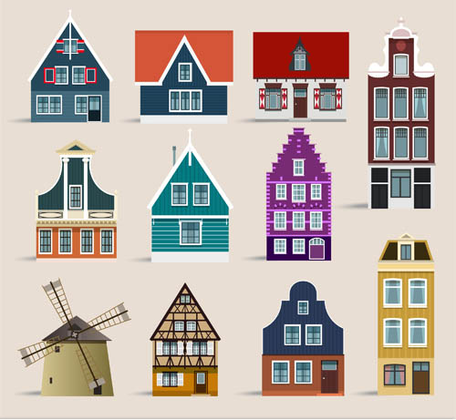 Country Houses Set 2 set vector