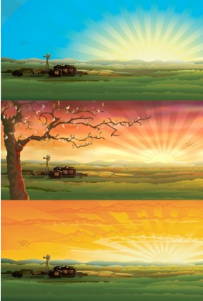 Countryside scenery Illustration vector
