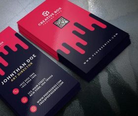 Creative Box Business Card PSD Template Material