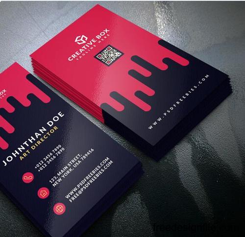 Creative Box Business Card PSD Template Material