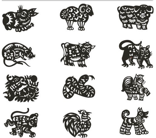 Creative Chinese Horoscope vector graphics