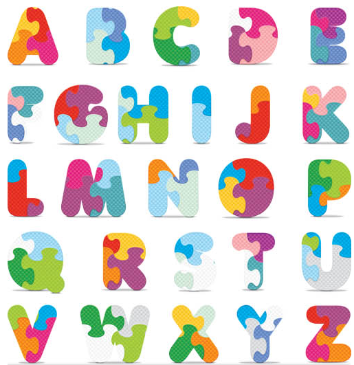 Creative Colorful Alphabets vector