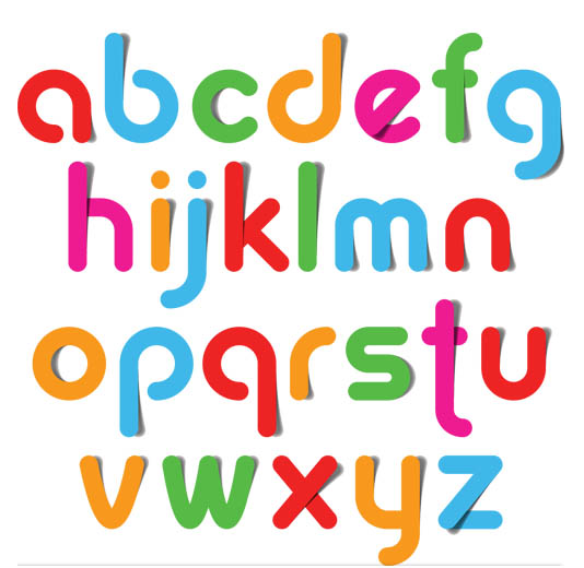 Creative Shiny Alphabets vectors