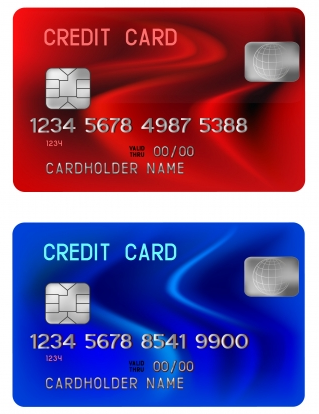 Credit card illustration Free vector