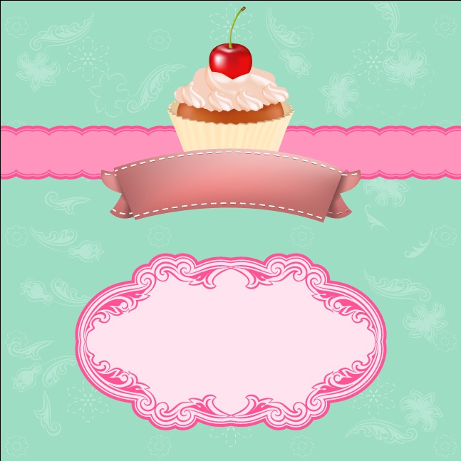 Cupcake Background Vector vector