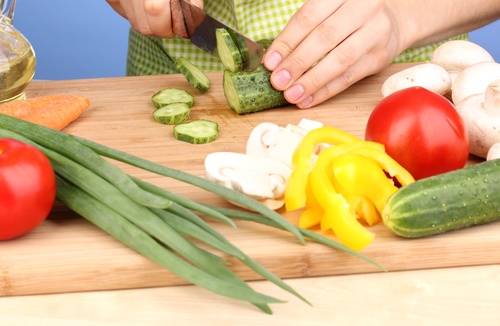 Cut cucumber slices Stock Photo
