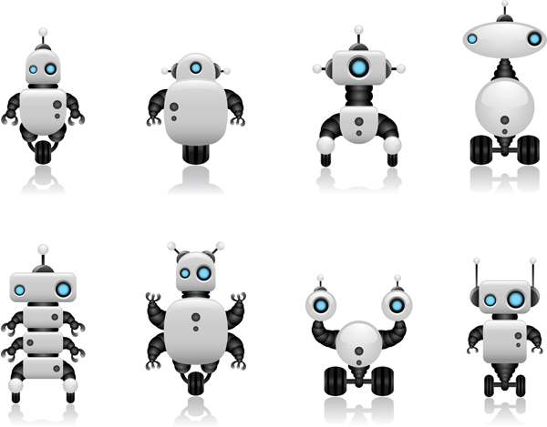 Cute 3D Robot 2 vector design