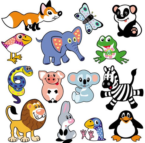 Cute Animals graphic vector free download